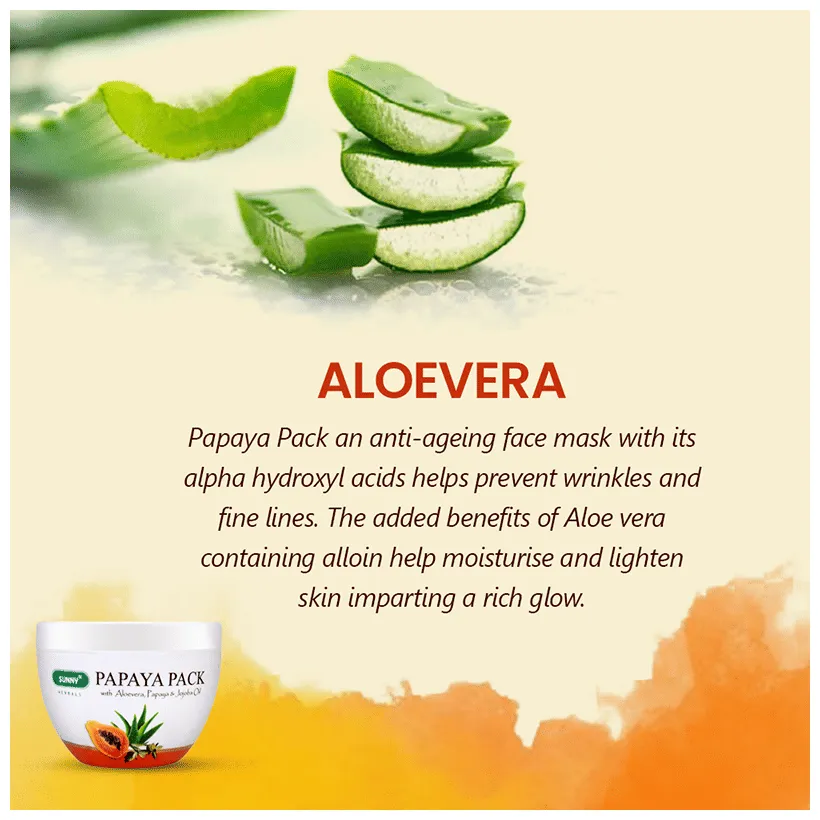 Bakson's Homoeopathy Sunny Herbals Papaya Pack with Aloevera and Papaya Jojoba Oil - Image 5