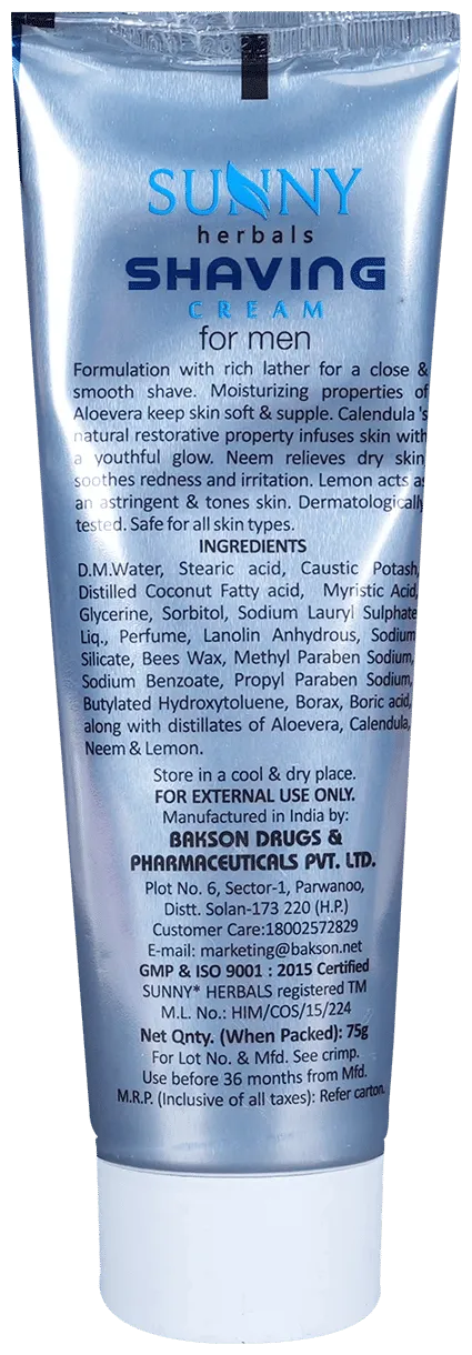 Bakson's Homoeopathy Sunny Herbals Shaving Cream - Image 4