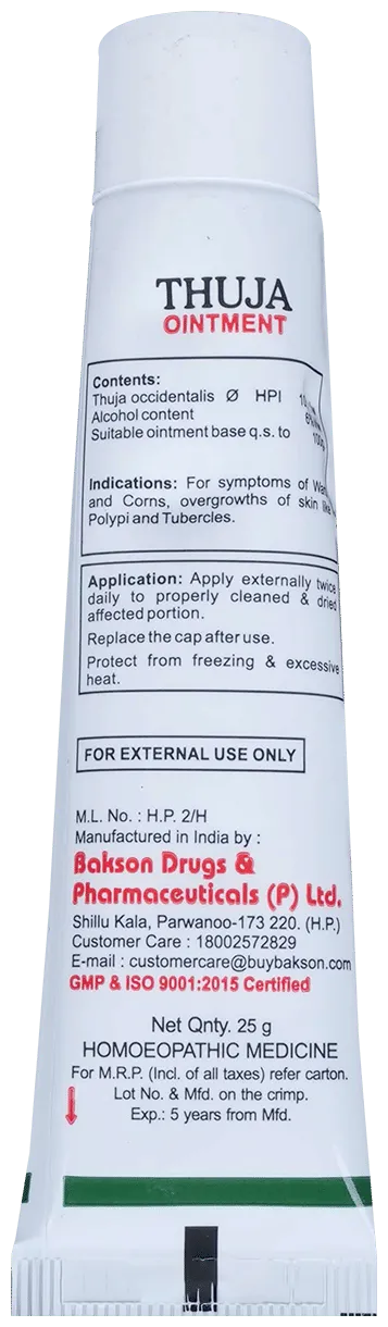 Bakson's Homoeopathy Thuja Ointment - Image 6