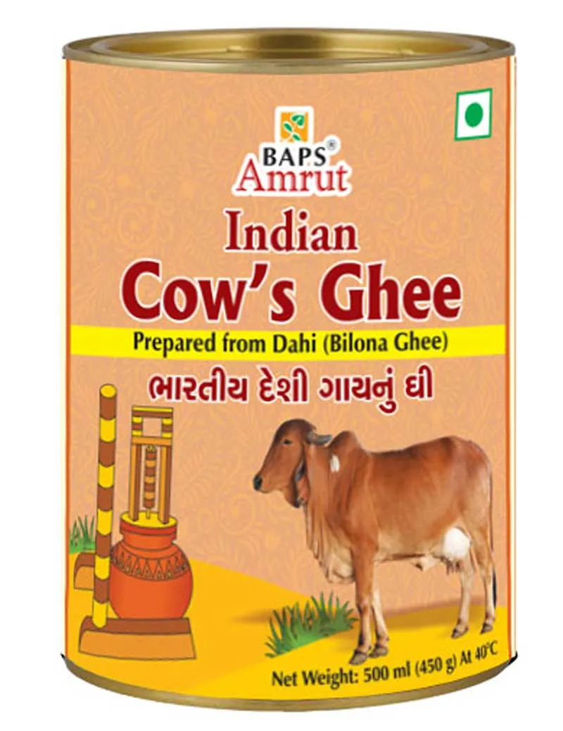 Baps Amrut Indian Cow's Ghee Baps Amrut Indian Cow's Ghee-Pack Size-500 ml