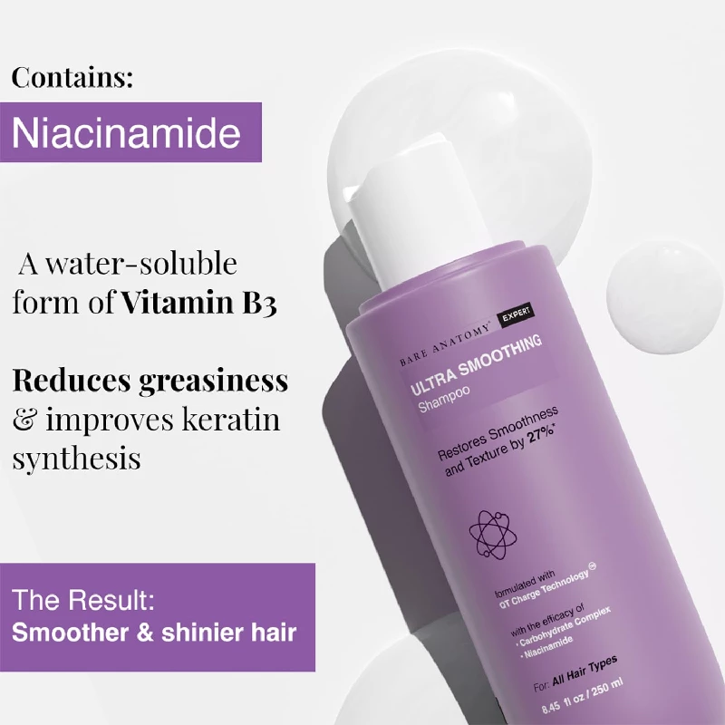 Bare Anatomy Ultra Smoothing Shampoo & Ultra Smoothing Hair Mask, Ultra Smoothing Hair Serum - Image 3
