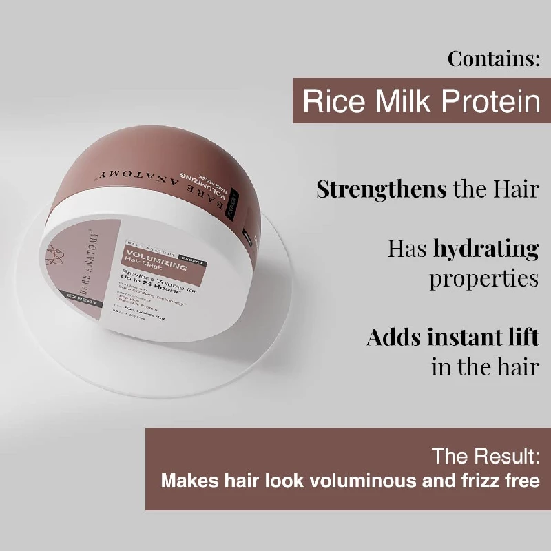Bare Anatomy Volumizing Hair Shampoo & Volumizing Hair Mask, Damage Repair Hair Serum - Image 2