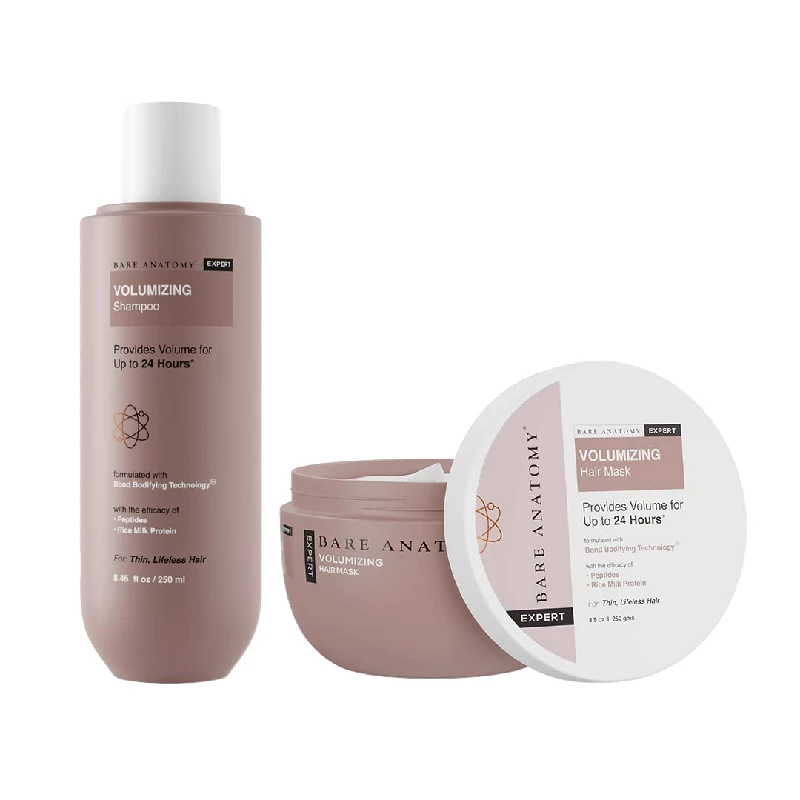 Bare Anatomy Volumizing Shampoo & Volumizing Hair Mask Bare Anatomy Volumizing Shampoo & Volumizing Hair Mask-Pack Size-Combo of 2