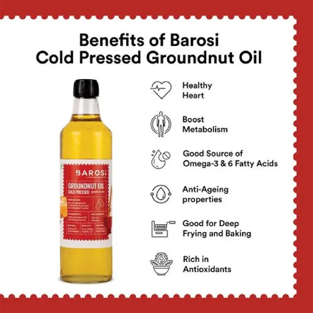 Barosi Groundnut Oil - Cold Pressed, Good For Healthy Heart - Image 5