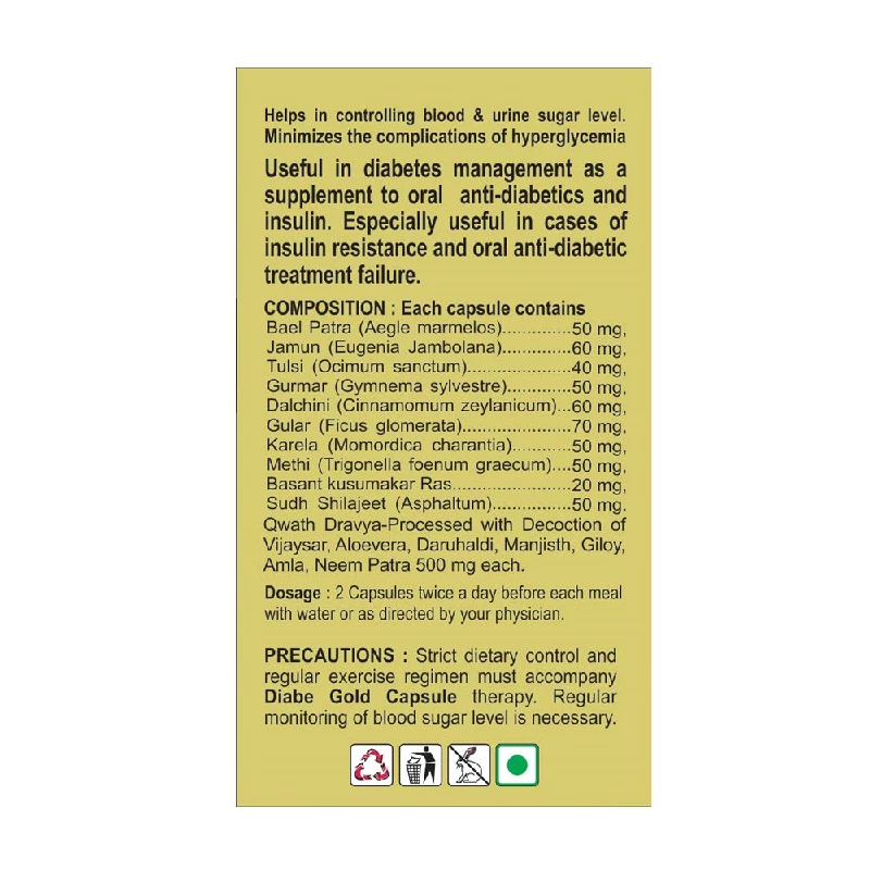 Basic Ayurveda Diabe Gold Capsule - Image 2