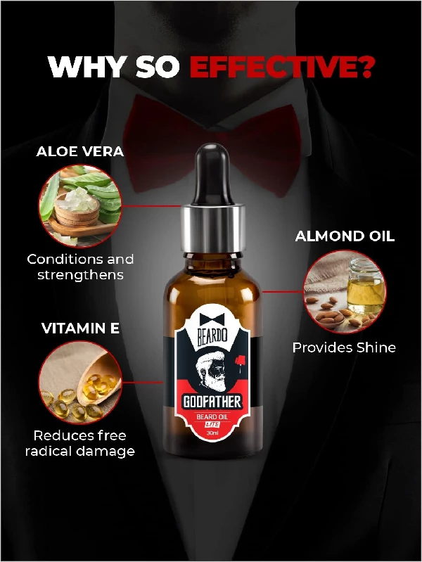 Beardo Godfather Lite Beard and Moustache Oil - Image 5