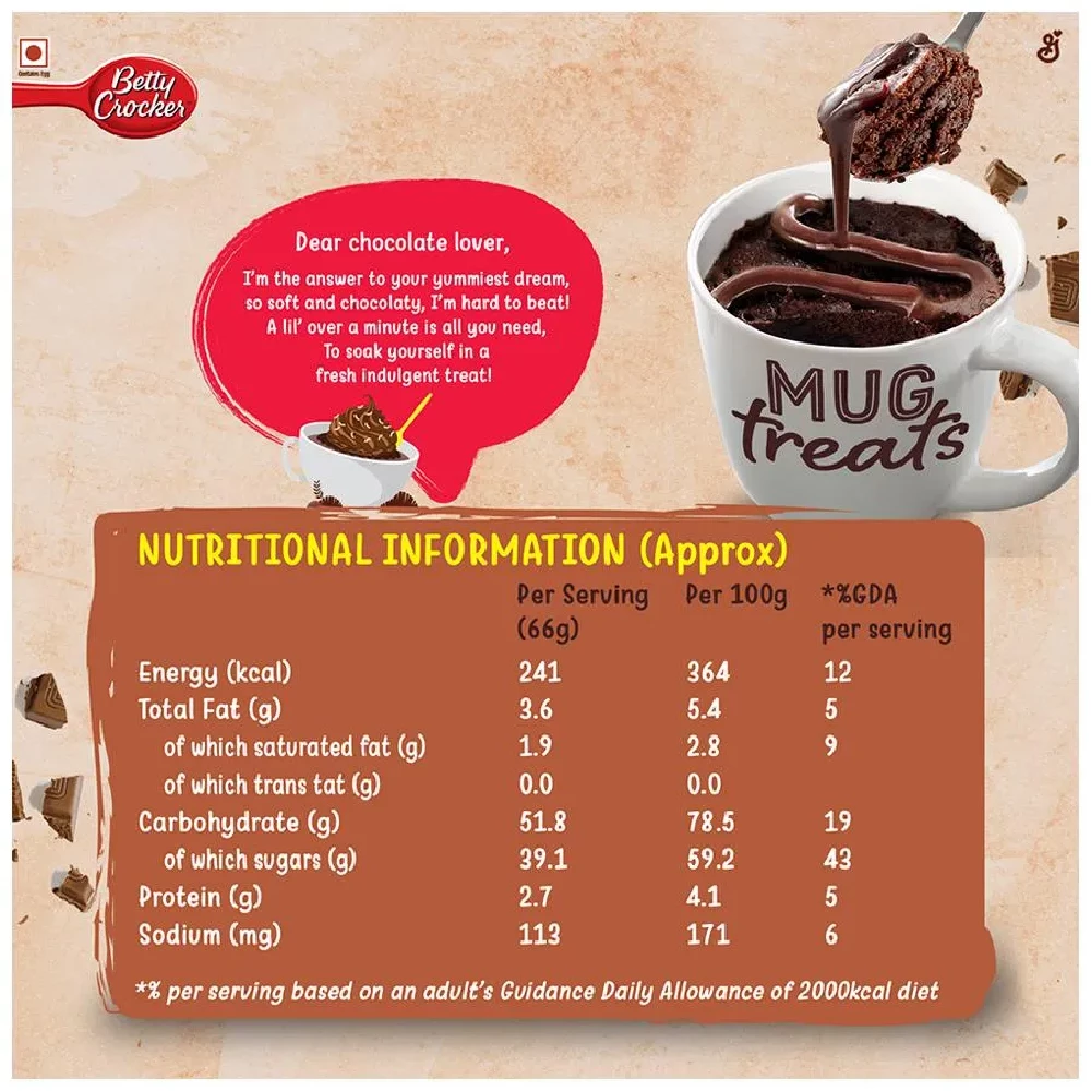 Betty Crocker Mug Treat - Brownie Mix, Eggbased - Image 4