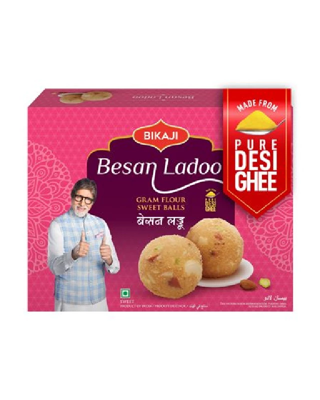 Bikaji Besan Ladoo (Panchratan) Bikaji Besan Ladoo (Panchratan)-Pack Size-500 g