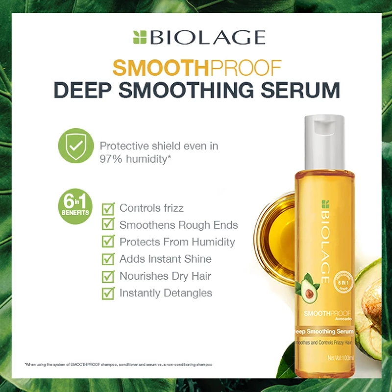 Biolage Smoothproof Deep Smoothing 6-In-1 Professional Hair Serum & Biolage Hydrasource Conditioner - Image 3