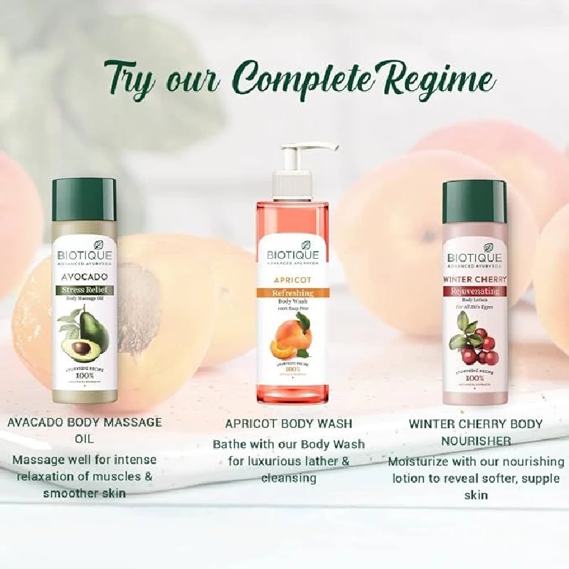 Biotique Bio Apricot Refreshing Body Wash - Image 3
