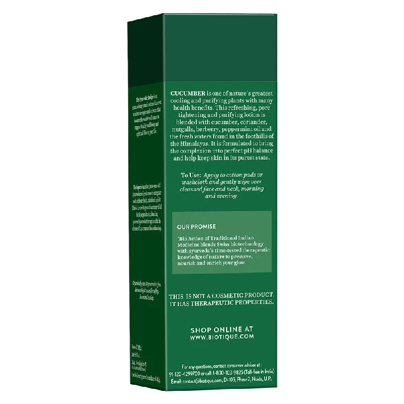 Biotique Cucumber Pore Tightening Toner - Image 2