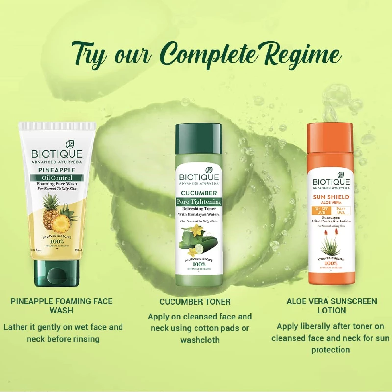 Biotique Cucumber Pore Tightening Toner - Image 9