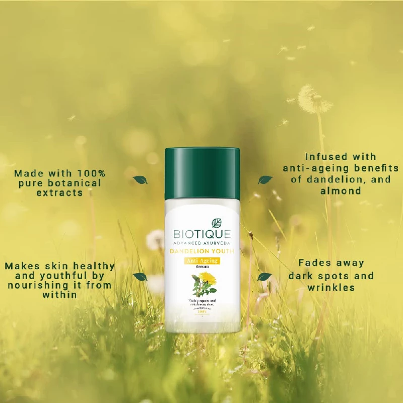 Biotique Dandelion Youth Anti-Ageing Serum - Image 3