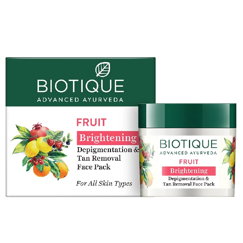 Biotique Fruit Brightening Depigmentation and Tan Removal Face Pack Biotique Fruit Brightening Depigmentation and Tan Removal Face Pack-Pack Size-75 g