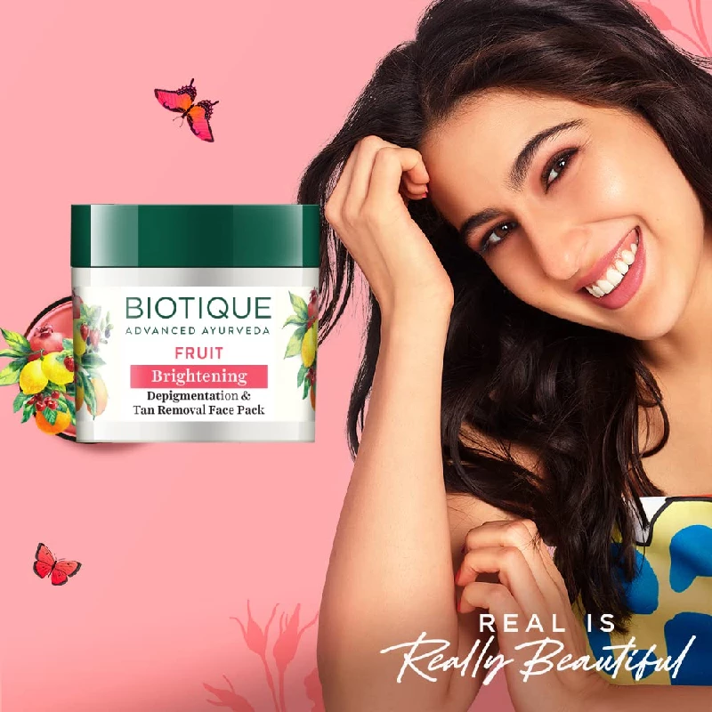 Biotique Fruit Brightening Depigmentation and Tan Removal Face Pack - Image 2