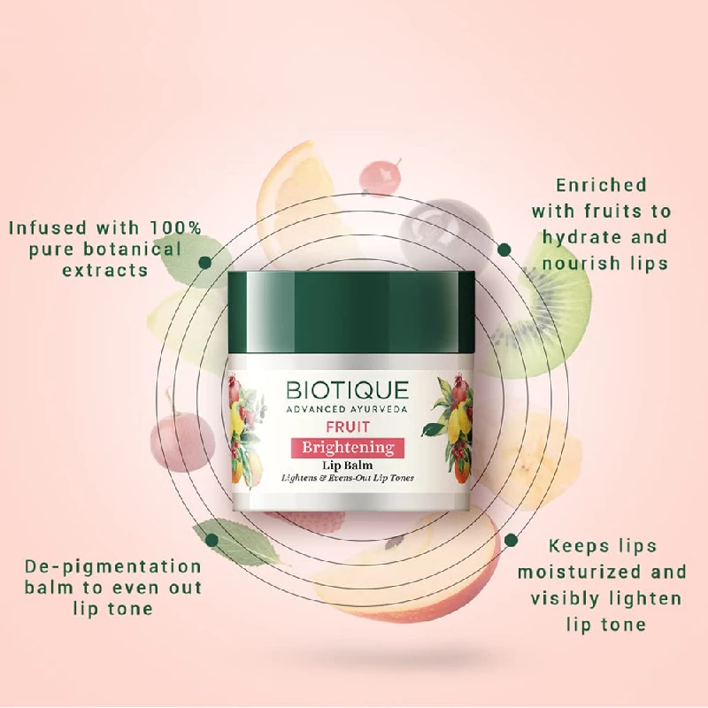 Biotique Fruit Whitening & Brightening Lip Balm - Image 3