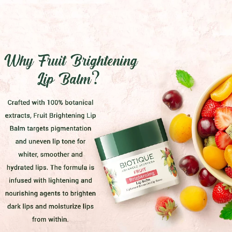 Biotique Fruit Whitening & Brightening Lip Balm - Image 5