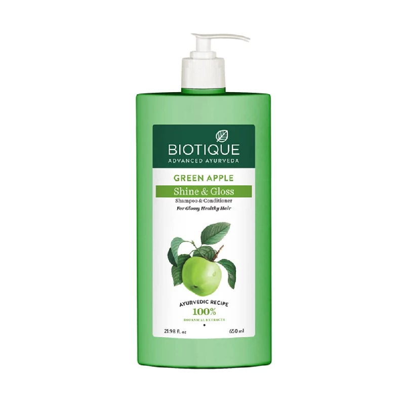 Biotique Green Apple Shine & Gloss Shampoo & Conditioner Biotique Green Apple Shine & Gloss Shampoo & Conditioner-Pack Size-650 ml