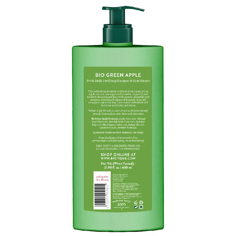 Biotique Green Apple Shine & Gloss Shampoo & Conditioner - Image 2