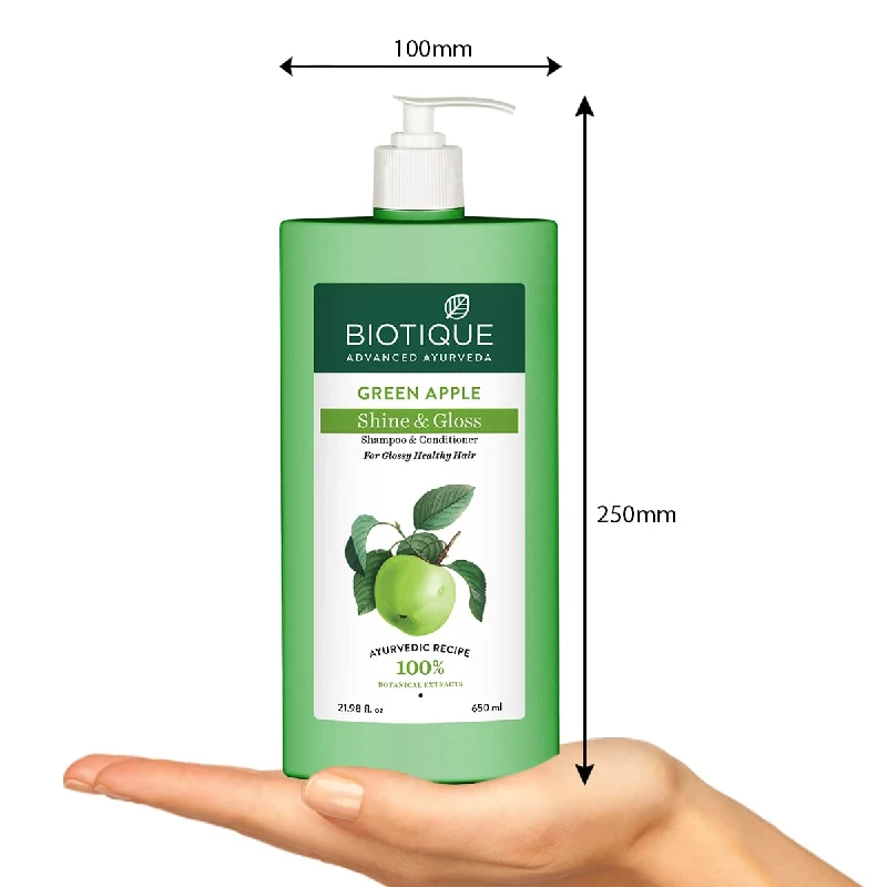 Biotique Green Apple Shine & Gloss Shampoo & Conditioner - Image 6