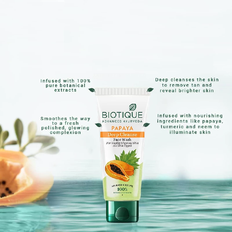 Biotique Papaya Deep Cleanse Face Wash (Pack of 2) - Image 3