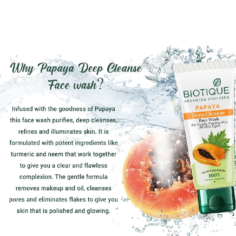 Biotique Papaya Deep Cleanse Face Wash (Pack of 2) - Image 5