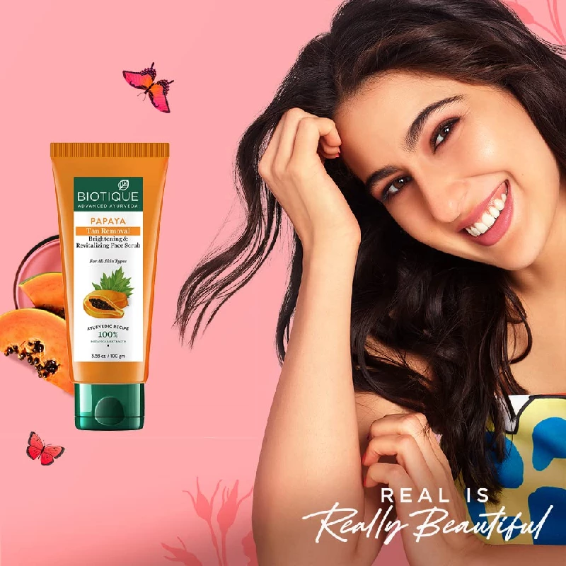 Biotique Papaya Tan Removal Brightening & Revitalizing Face Scrub - Image 3