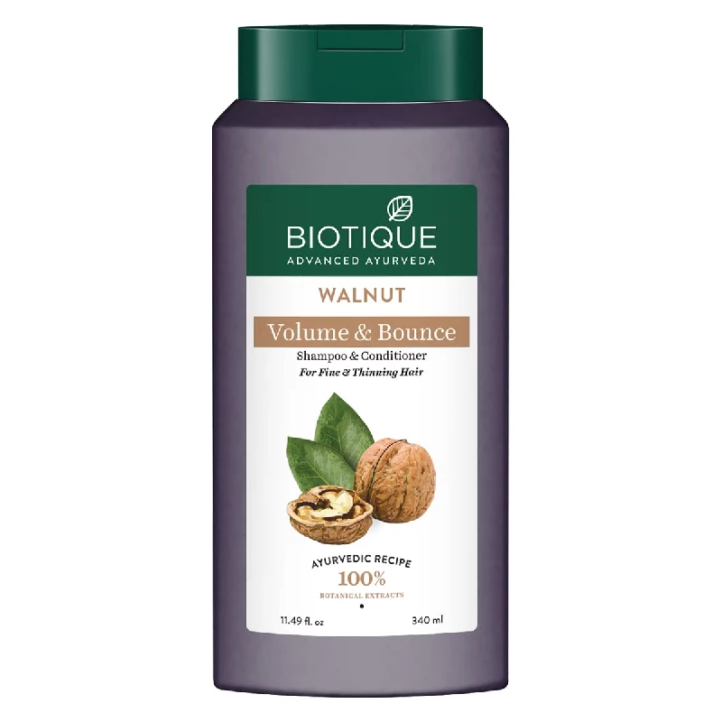 Biotique Walnut Volume and Bounce Shampoo and Conditioner Biotique Walnut Volume and Bounce Shampoo and Conditioner-Pack Size-340 ml