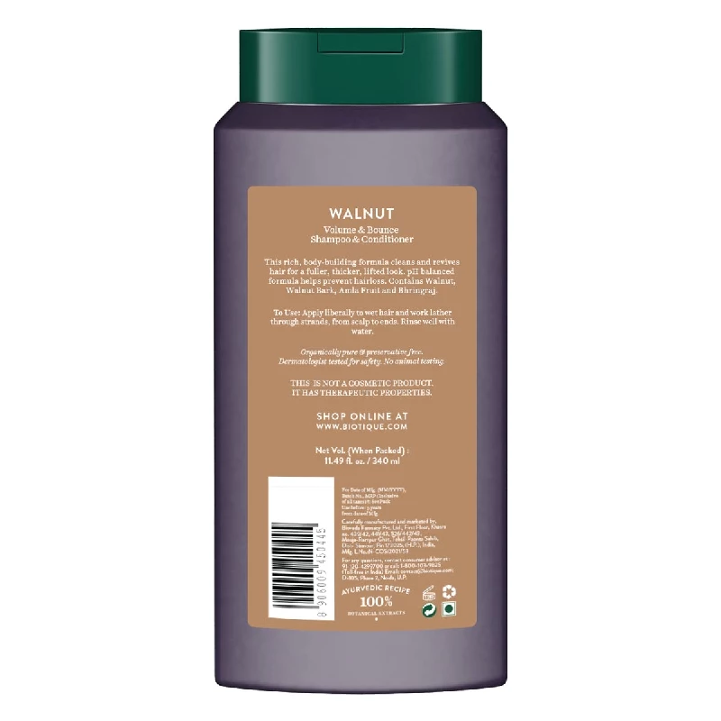 Biotique Walnut Volume and Bounce Shampoo and Conditioner - Image 2