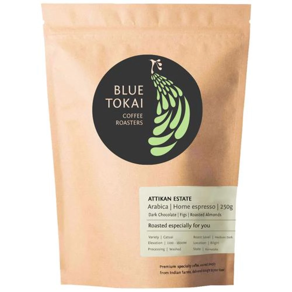 Blue Tokai Attikan Estate Home Espresso Coffee - 100% Arabica Blue Tokai Attikan Estate Home Espresso Coffee - 100% Arabica--250 g