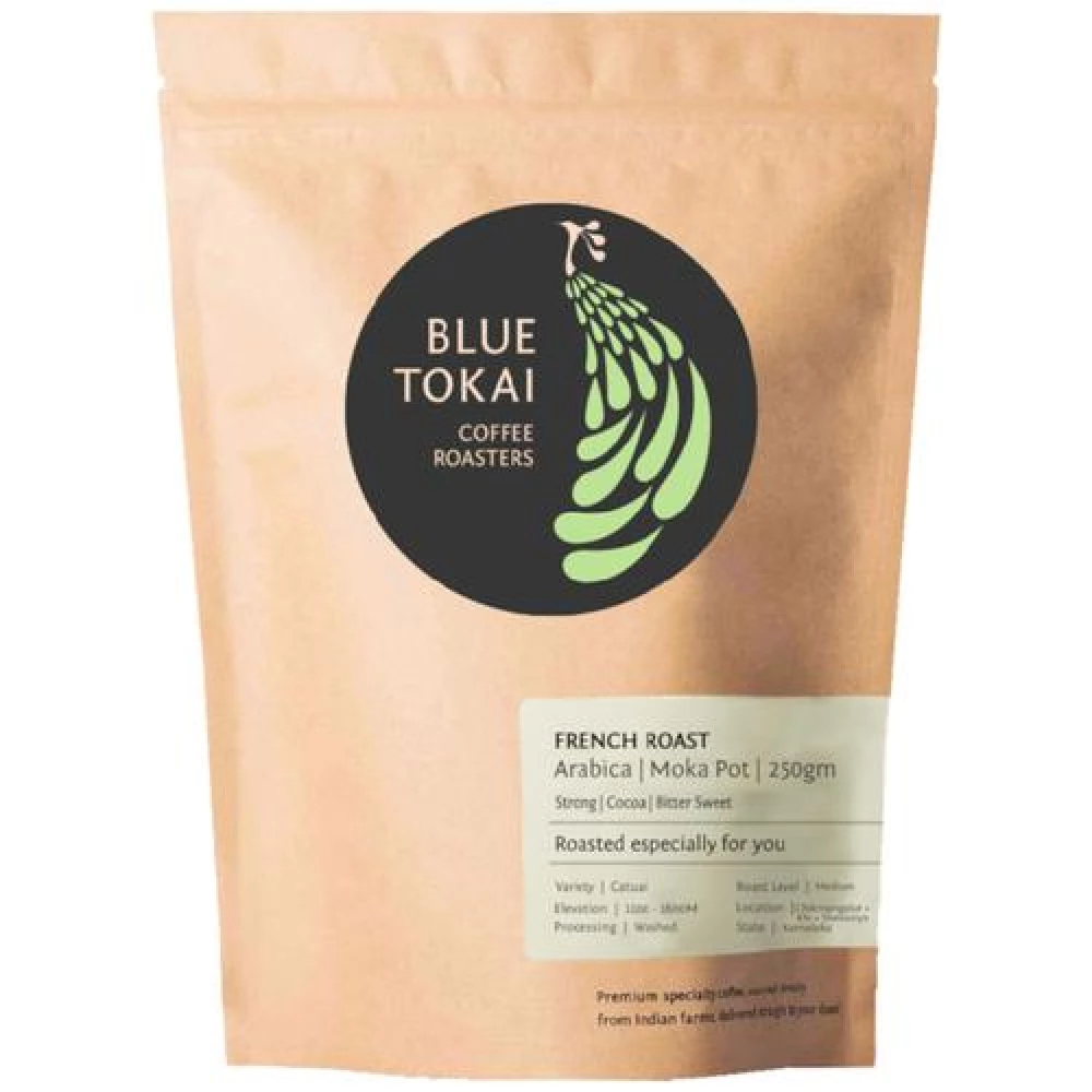 Blue Tokai French Roast Moka Pot Coffee - 100% Arabica Blue Tokai French Roast Moka Pot Coffee - 100% Arabica--250 g