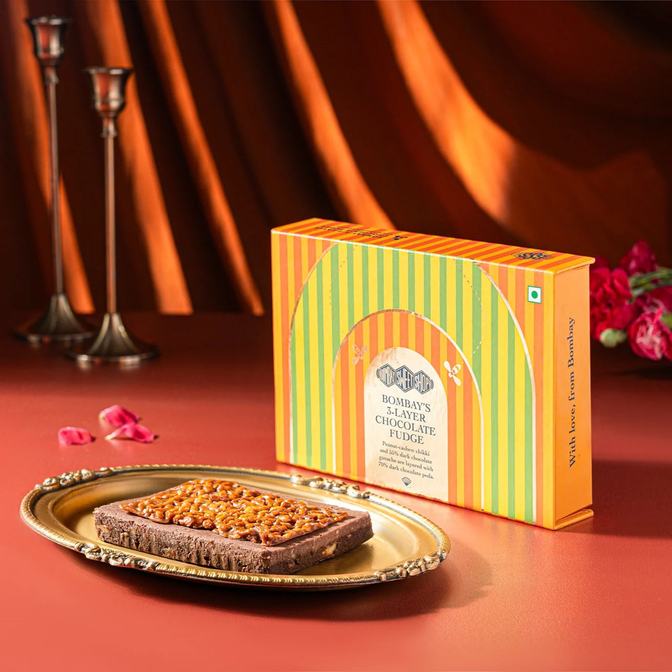 Bombay Sweet Shop 3 Layer Chocolate Fudge Bombay Sweet Shop 3 Layer Chocolate Fudge-Pack Size-135 g