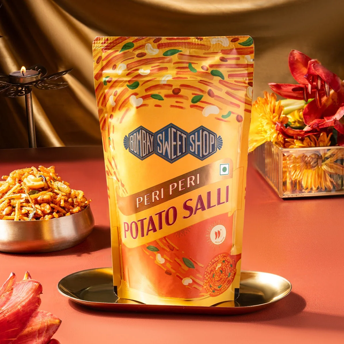 Bombay Sweet Shop Peri Peri Potato Salli Mini Bombay Sweet Shop Peri Peri Potato Salli Mini-Pack Size-90 g