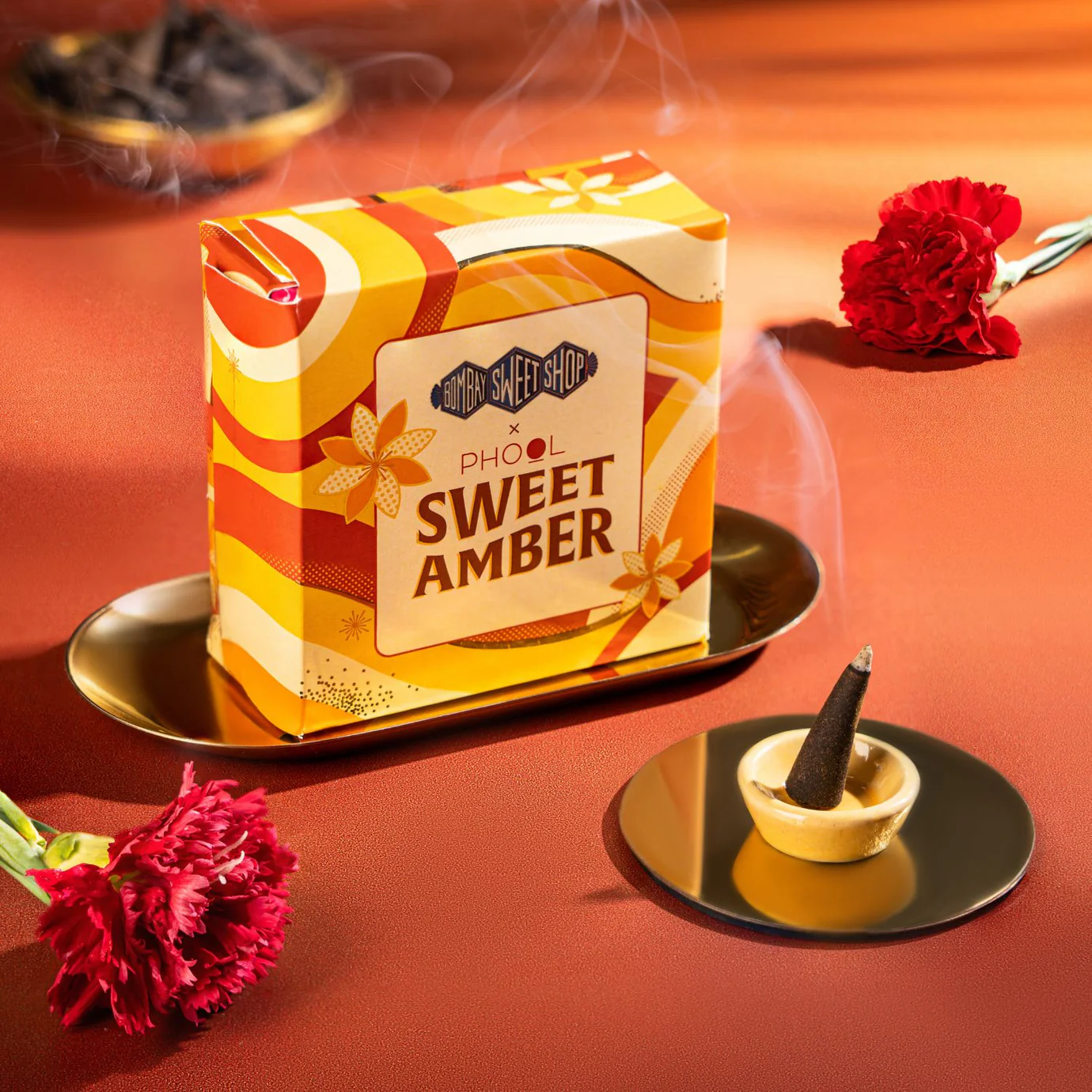 Bombay Sweet Shop Sweet Amber Incense Cones Bombay Sweet Shop Sweet Amber Incense Cones-Pack Size-100 g
