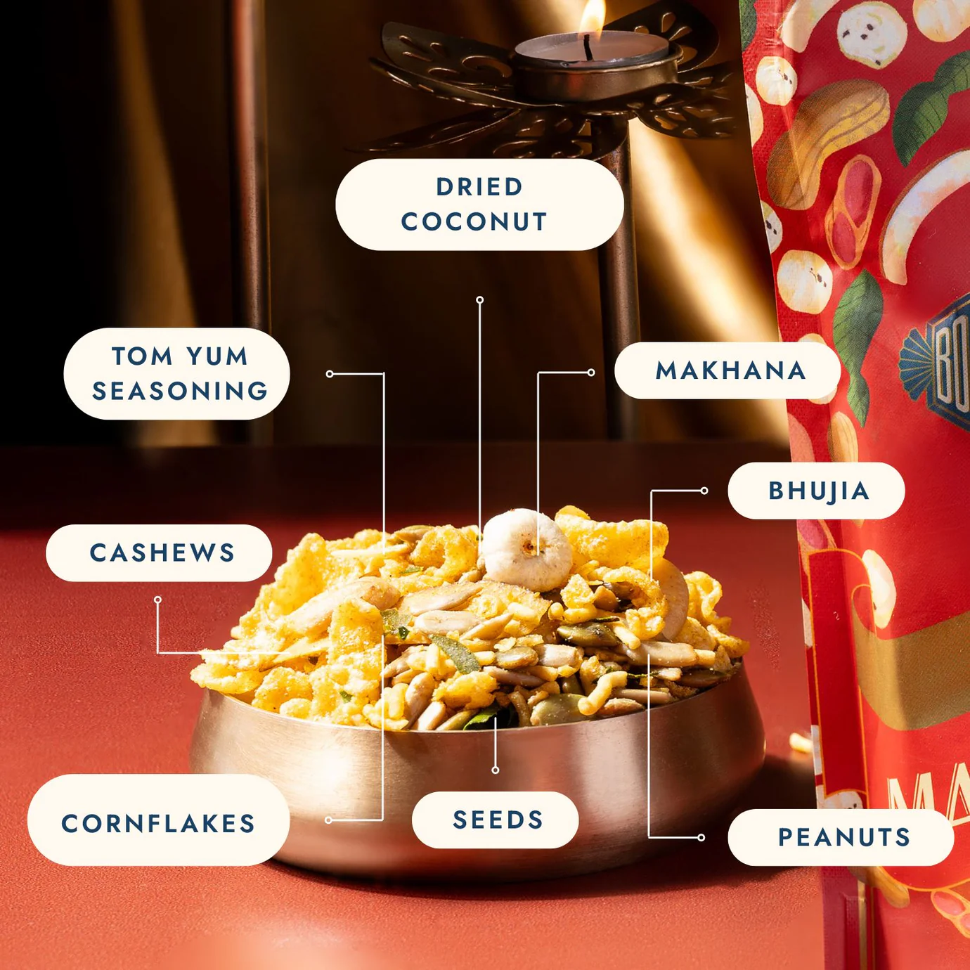 Bombay Sweet Shop Tom Yum Makhana Mix - Image 2