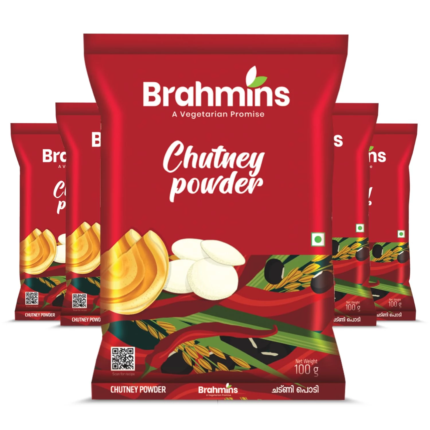 Brahmins Chutney Powder Brahmins Chutney Powder-Pack Size-Pack of 5
