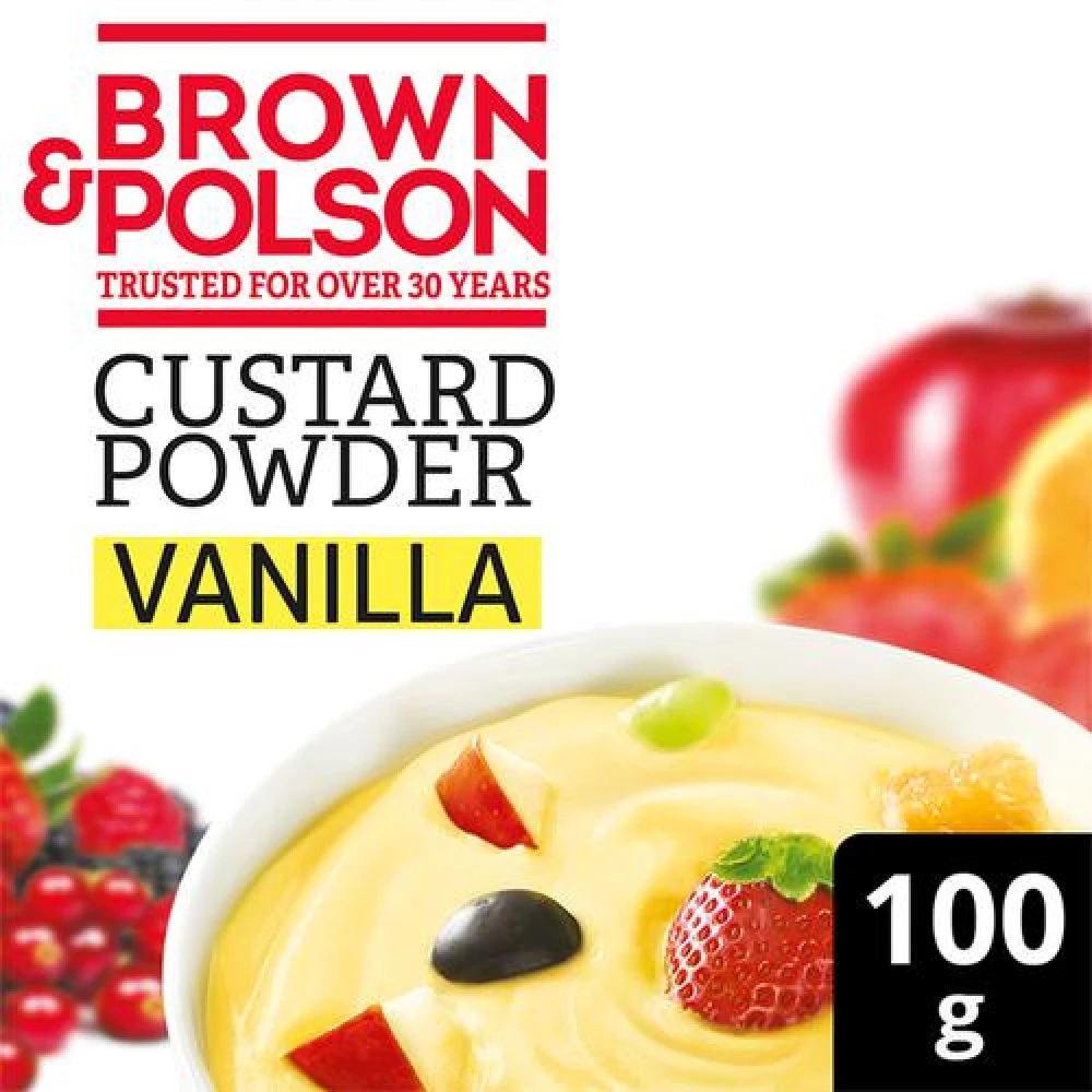 Brown & Polson Custard Powder - Vanilla flavour Brown & Polson Custard Powder - Vanilla flavour--100 g Carton