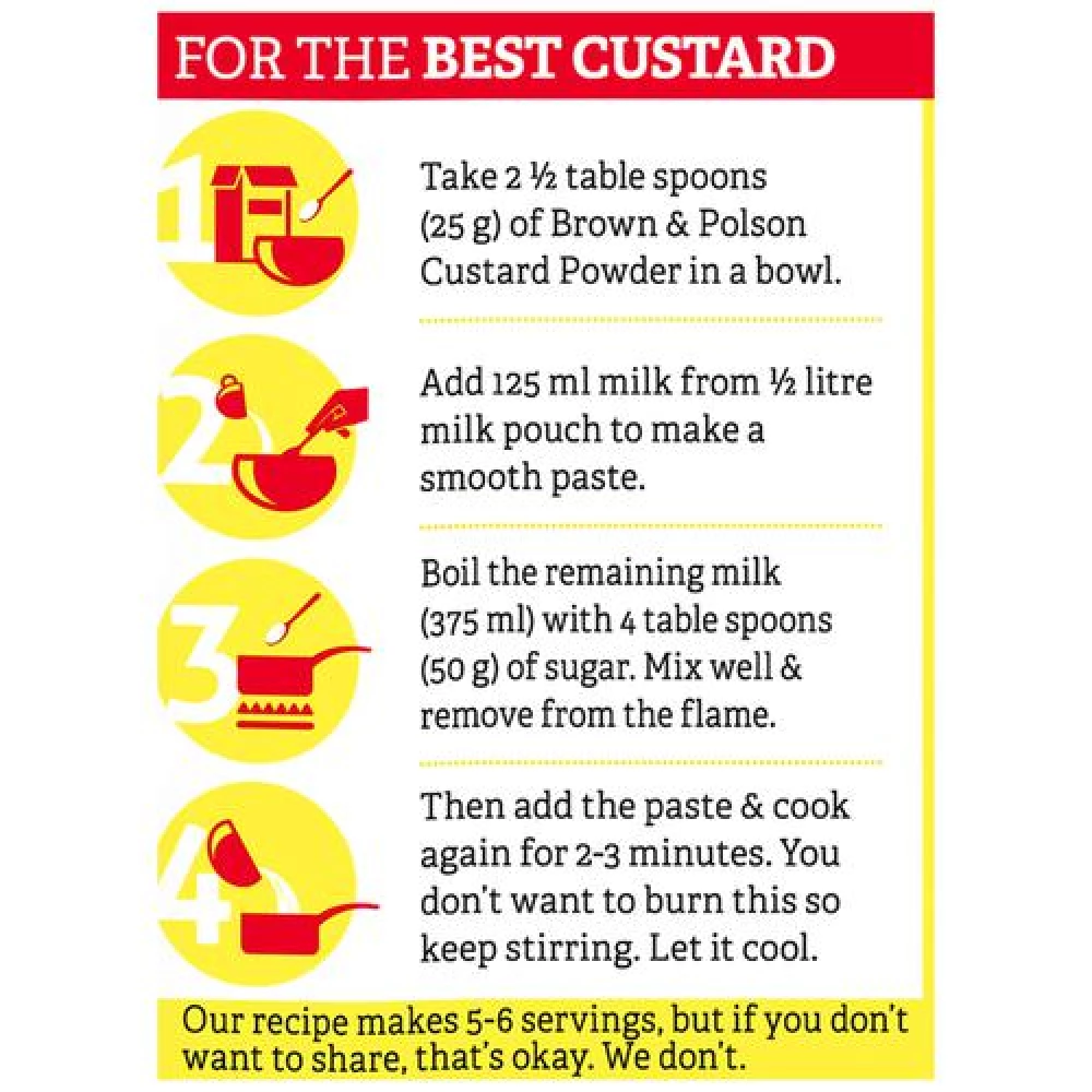 Brown & Polson Custard Powder - Vanilla flavour - Image 7