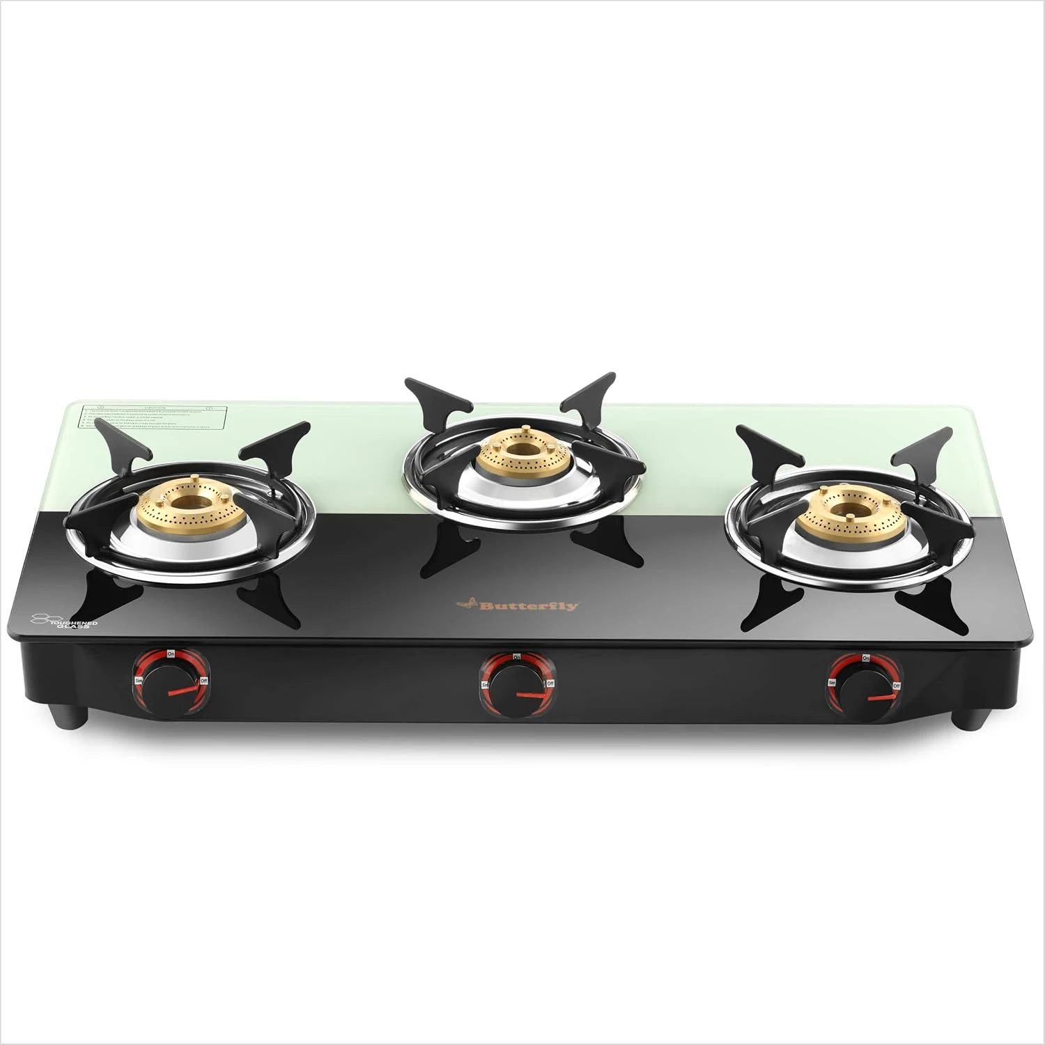 Butterfly 150 Watts Smart Wet Grinder & Curve Pressure Cooker 5.5L & Butterfly Smart Plus Glass 3 Burner Gas Stove - Image 3