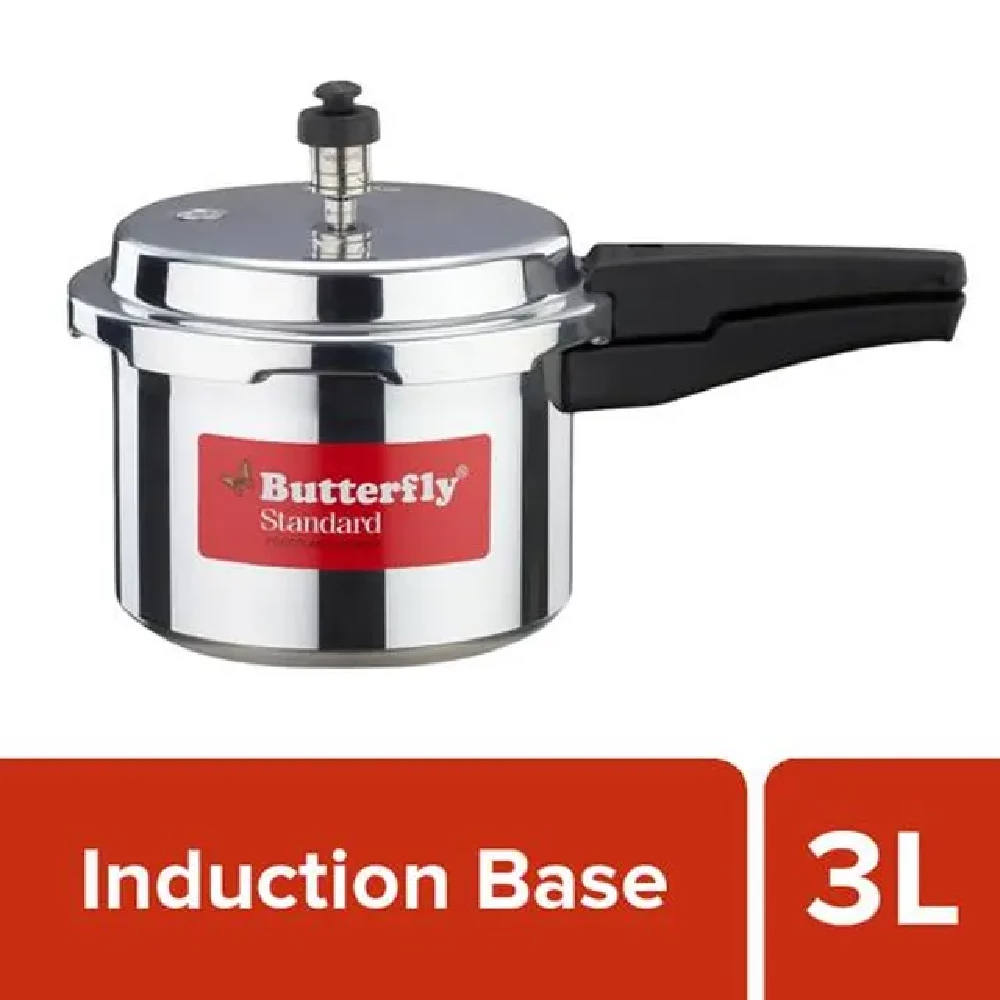 Butterfly Aluminium Outer Lid Pressure Cooker - Induction Base Butterfly Aluminium Outer Lid Pressure Cooker - Induction Base--3 L