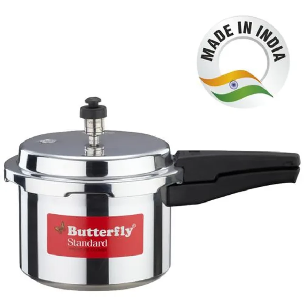Butterfly Aluminium Outer Lid Pressure Cooker - Induction Base - Image 3