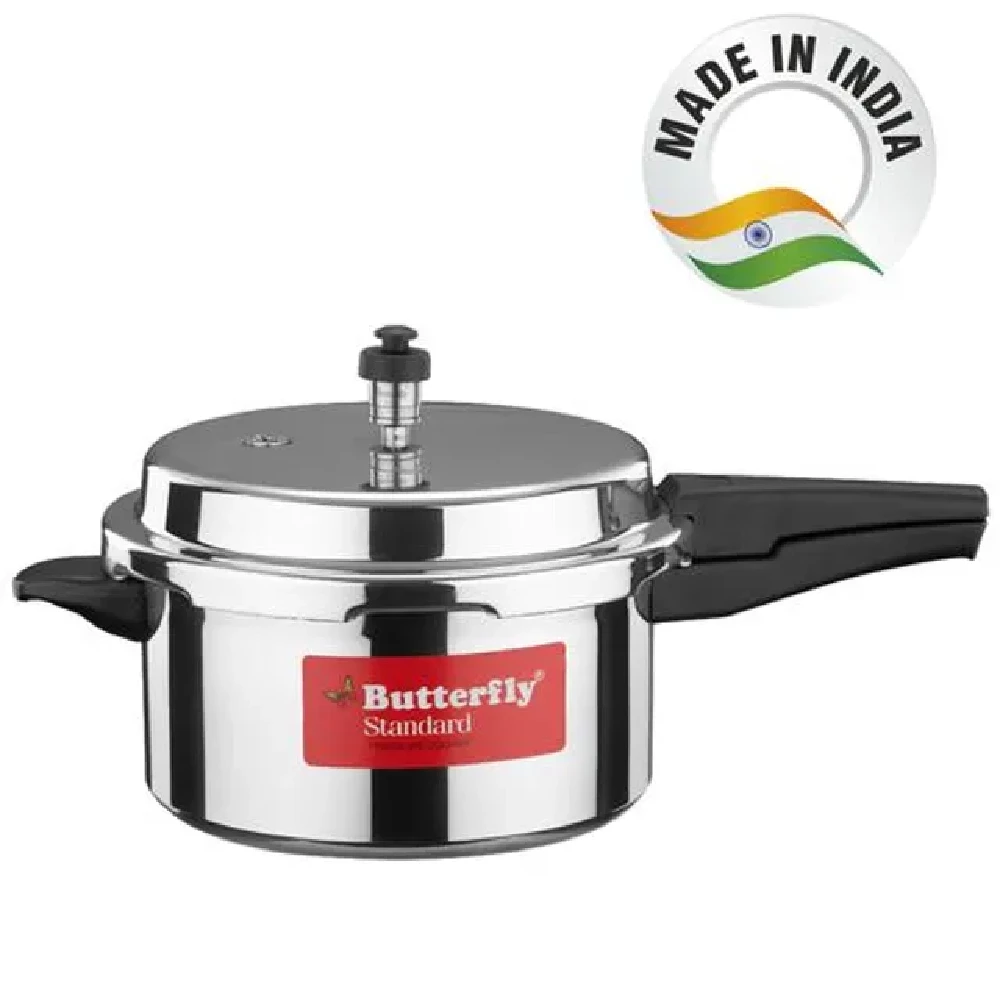 Butterfly Standard Aluminium Outer Lid Pressure Cooker - Induction Base - Image 4