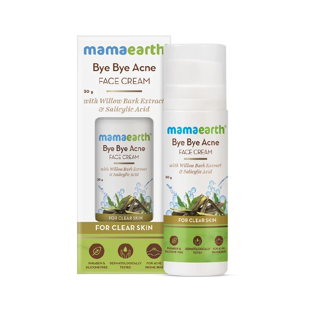 Bye Bye Acne Face Cream with Willow Bark Extract & Salicylic Acid For Clear Skin - Image 2