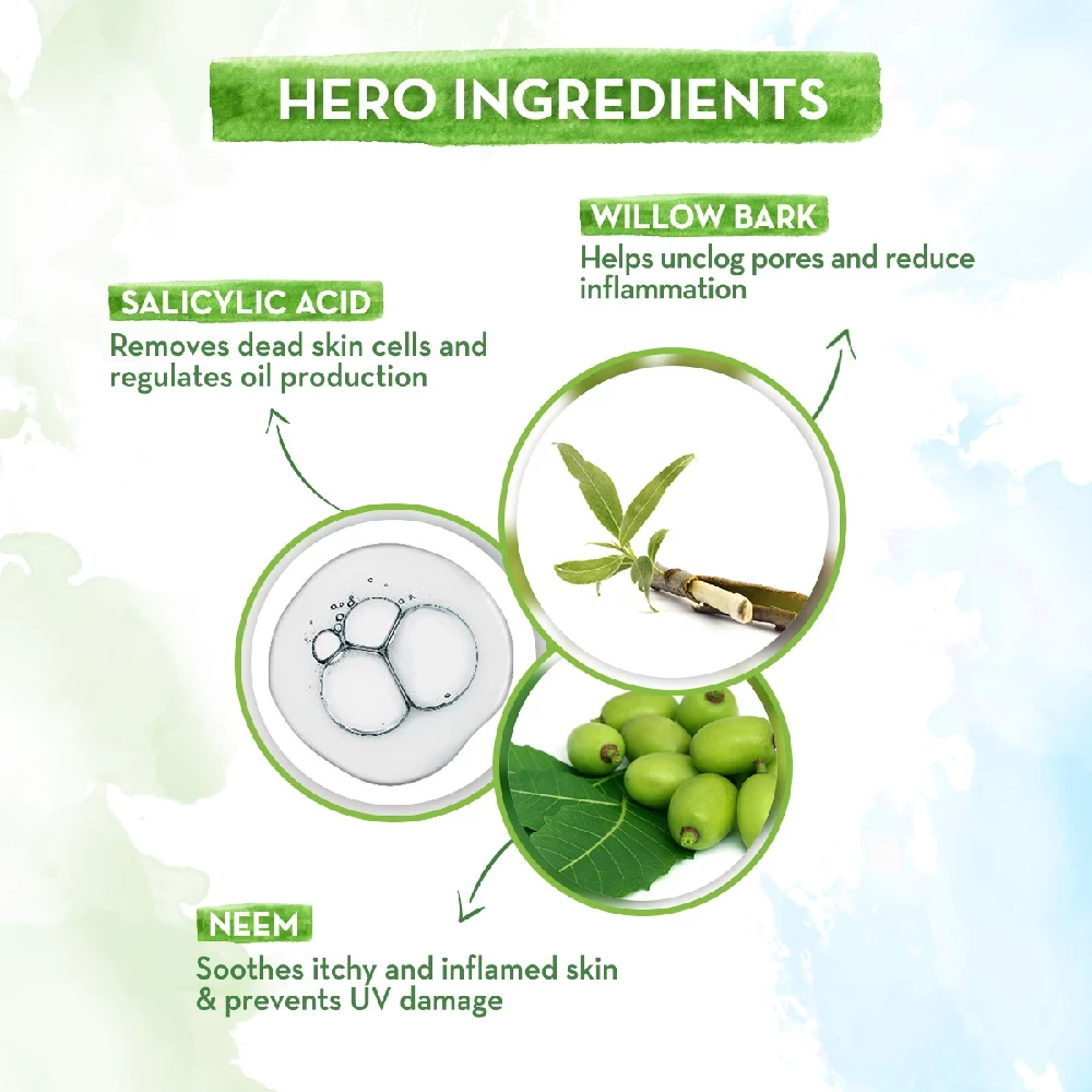 Bye Bye Acne Face Cream with Willow Bark Extract & Salicylic Acid For Clear Skin - Image 4