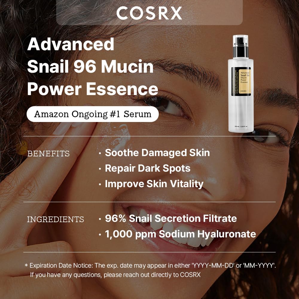 COSRX Snail Mucin 96% Power Repairing Essence 3.38 fl.oz - Image 2