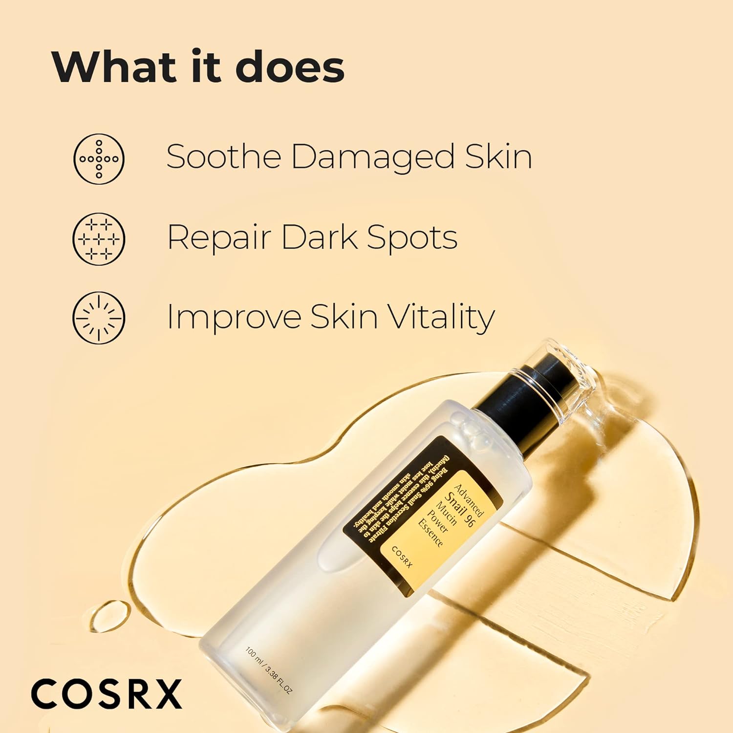 COSRX Snail Mucin 96% Power Repairing Essence 3.38 fl.oz - Image 5