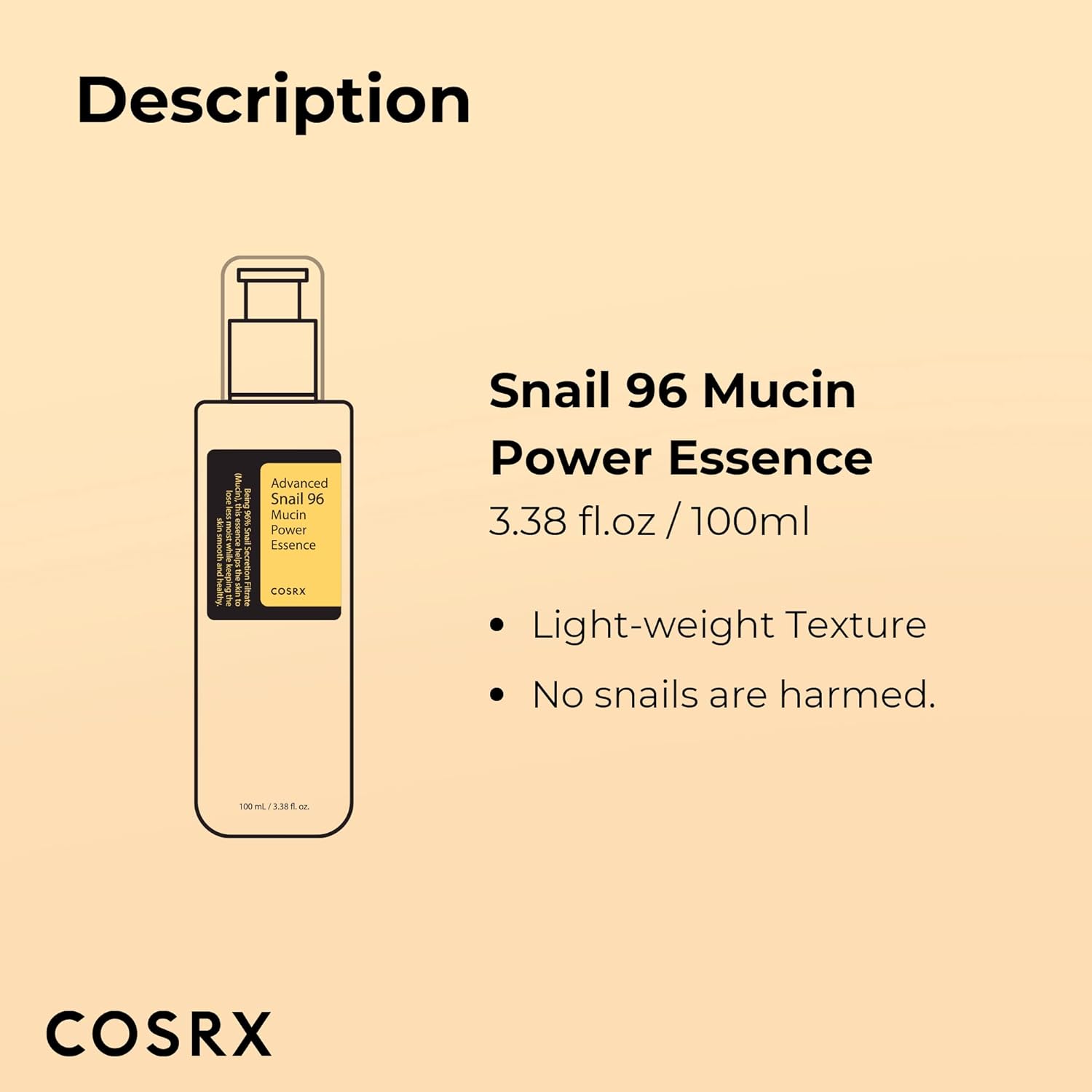 COSRX Snail Mucin 96% Power Repairing Essence 3.38 fl.oz - Image 8