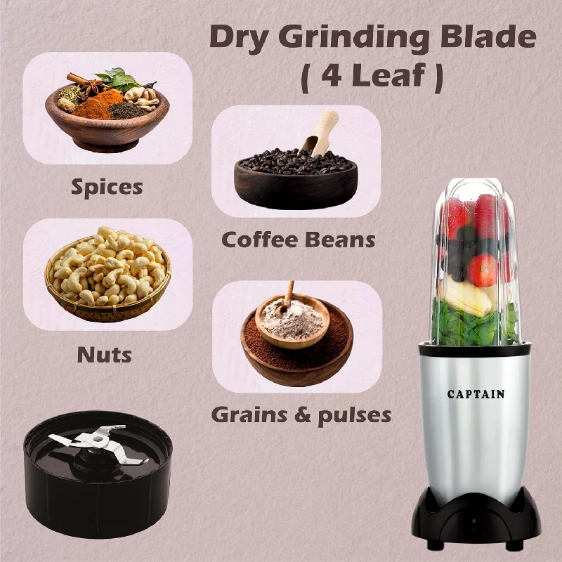 Captain 500 Watts Nutri Blender-2 Jars & 2 Blades - Image 2