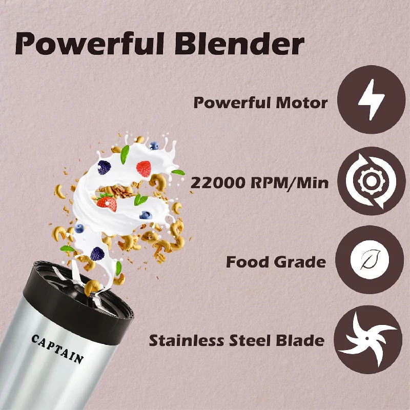 Captain 500 Watts Nutri Blender-2 Jars & 2 Blades - Image 3