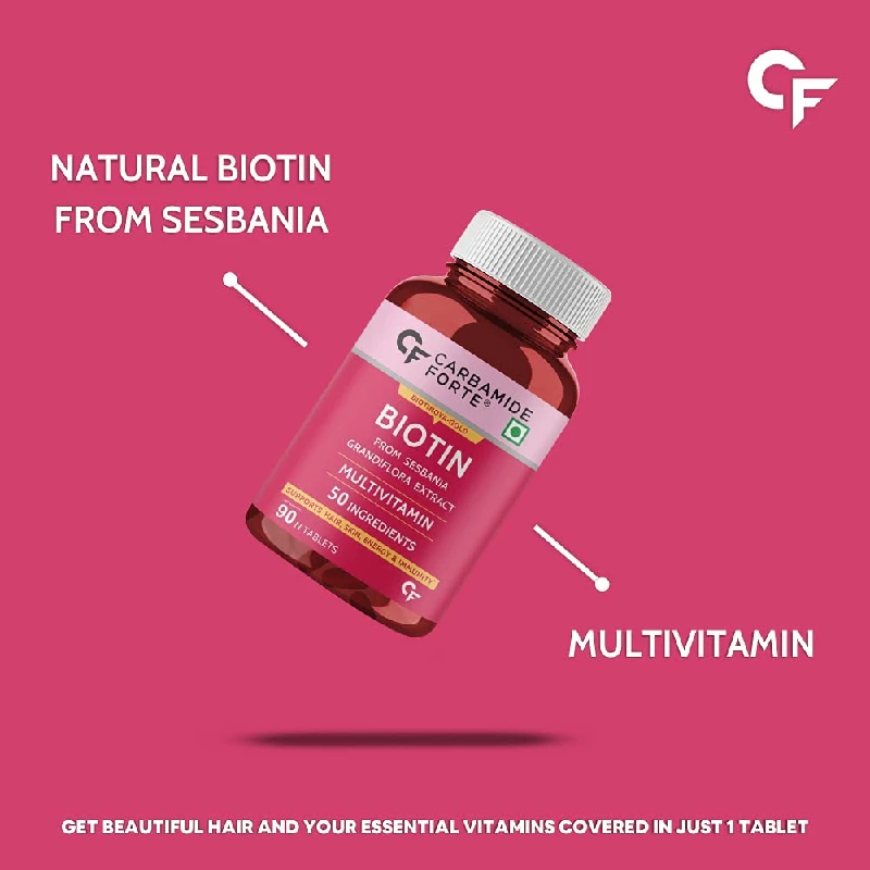 Carbamide Forte Biotin Supplement with 50 Multivitamin Ingredients for Women & Men - Image 4